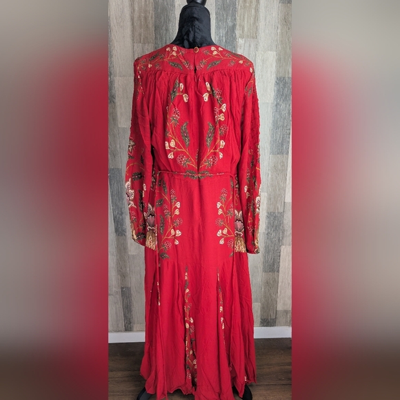 Farm Rio Berry Red Maxi Dress NWT - Picture 11 of 16